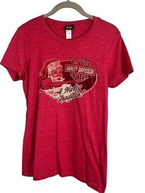 Harley Davidson Santa Top‎ XS Festive Holiday Biker Skater Christmas Motorcycle